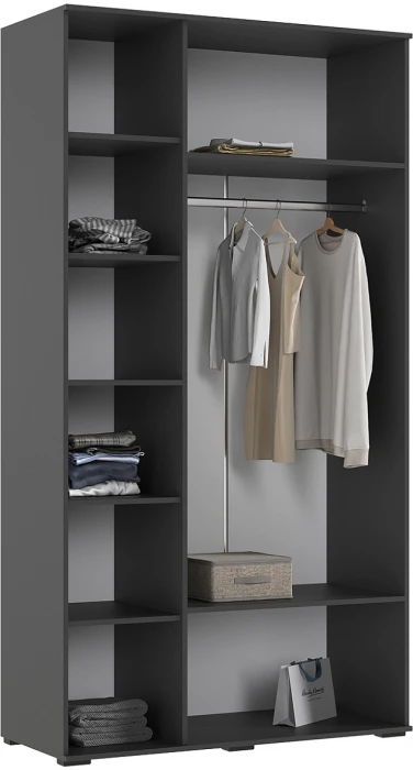 Норд Композиция Шкафов с антресолями + Терминал, Графит/Изумрудный