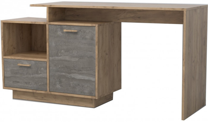 Эго Стол Ст-2 ПД (Глянец Белый/Дуб Крафт Золотой)