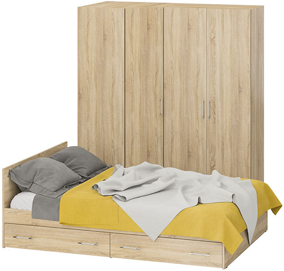 Спальня Стандарт 2-1400Я, дуб сонома