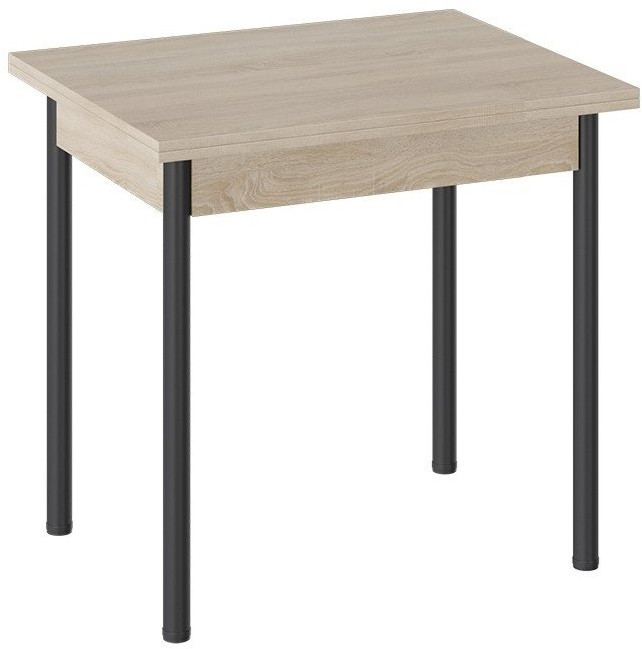 Родос Тип 2 стол с опорой d40 (Черный муар/Дуб Крафт золотой)