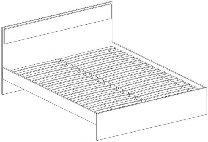 NEXT 72 Кровать двуспальная 1400 Ясень Шимо темный / Ясень Шимо светлый