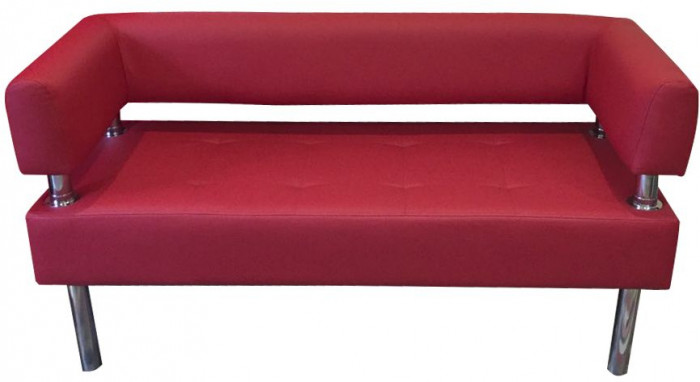 Диван Бизнес 160, экокожа, красный