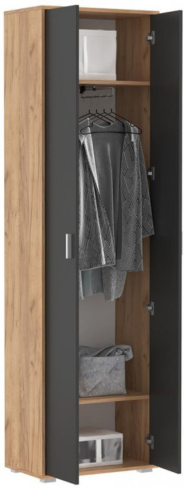 Антре шкаф 65.07 Дуб золотой / Диамант серый