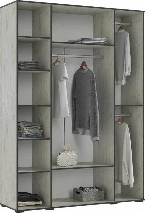 Норд Композиция Шкафов (прямые + угловые), Дуб крафт белый/Дуб крафт белый