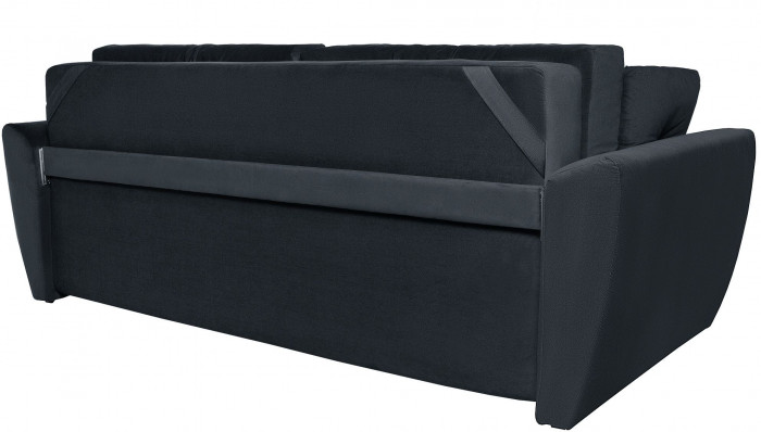 Диван-кровать Амстердам Люкс, 150х195, еврокнижка, независимый пружинный блок, велюр, черный