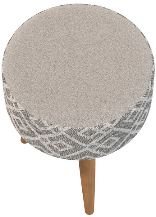 Банкетка 6-5132ТКсерая Юна, ткань серая с рисунком