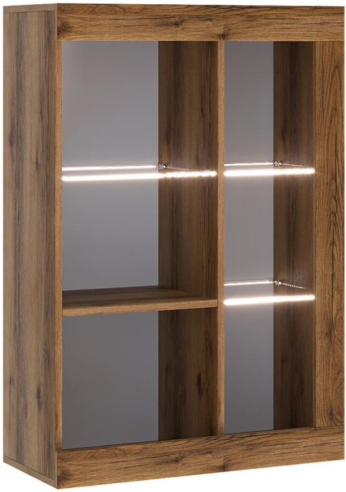 Прага Модульная Гостиная, вариант №4, Дуб Делано/Черный глянец