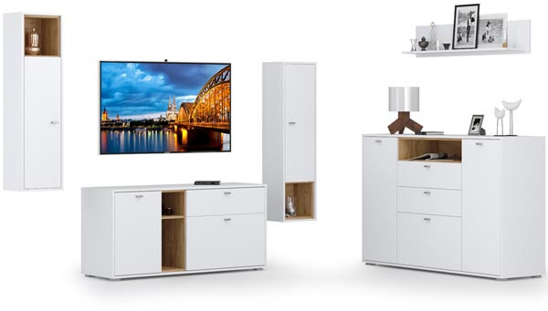 Бэль № 08, цвет дуб крафт золотой/белый премиум, НЕ универсальная сборка