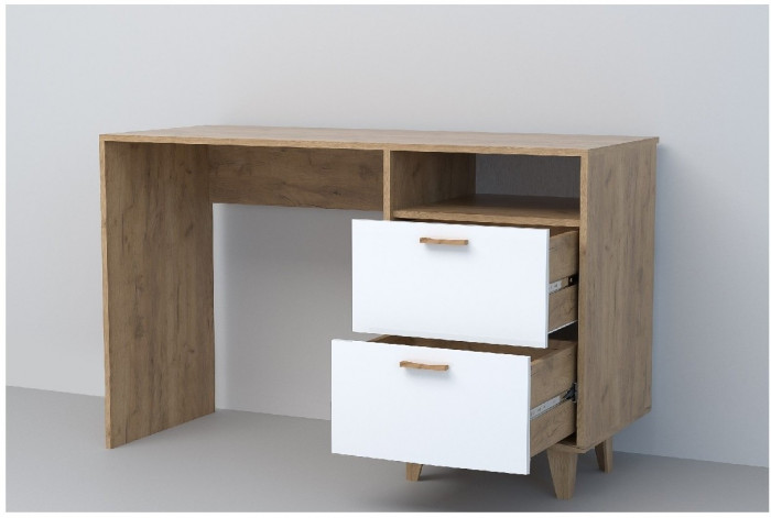 Эго Стол Ст-3 НГ (Глянец Белый/Бетон Светлый)