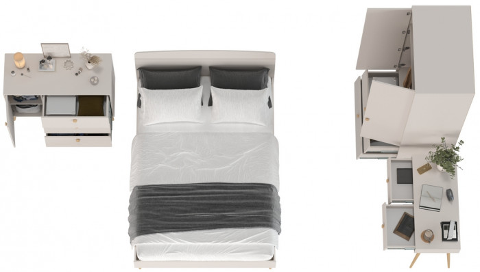 Афина Спальня 06-1400, кашемир серый