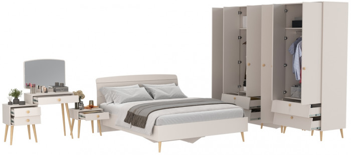 Афина Спальня 39-1600, кашемир серый