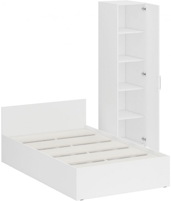 Кровать 1200 + Пенал Стандарт, белый