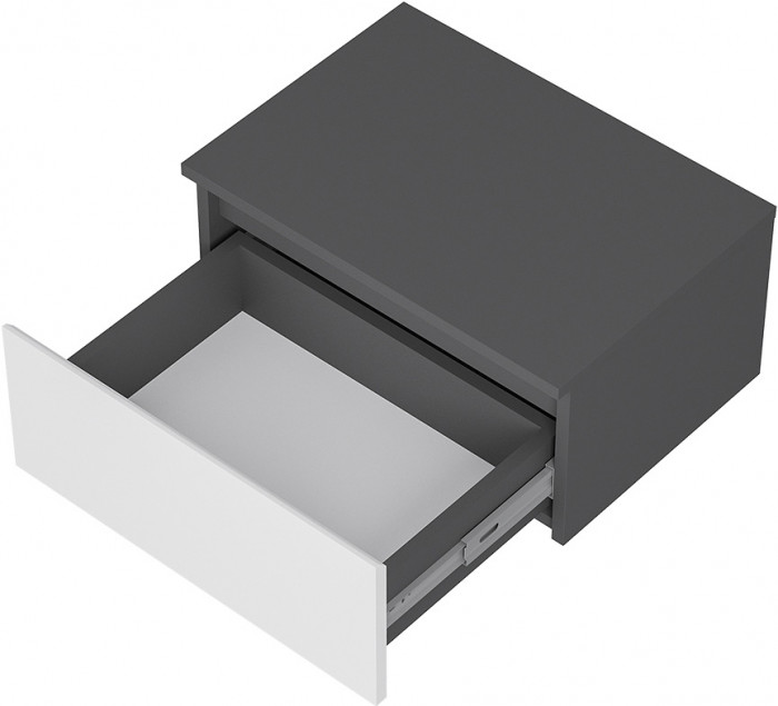 Тумба прикроватная Шарм ТБ-11, Графит, Белый