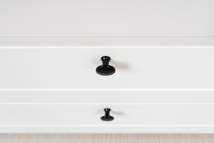 Остин 11.53 Кровать + ортопед + 16.240 Комод + 16.47 Тумба под ТВ, белый шагрень/дуб крафт золотой