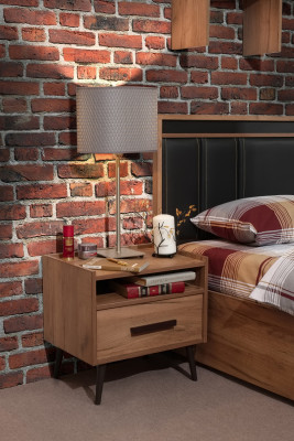 Тумба прикроватная с ящиком Nature 41, дуб табачный