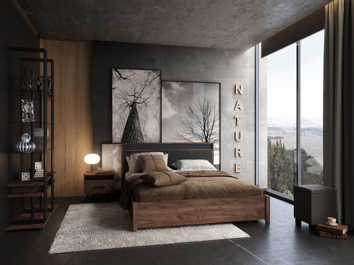 Тумба прикроватная с ящиком Nature 41, дуб табачный