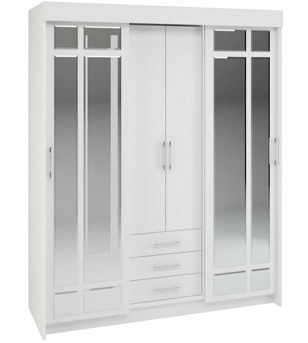 шкаф-купе Фортуна белый/белый