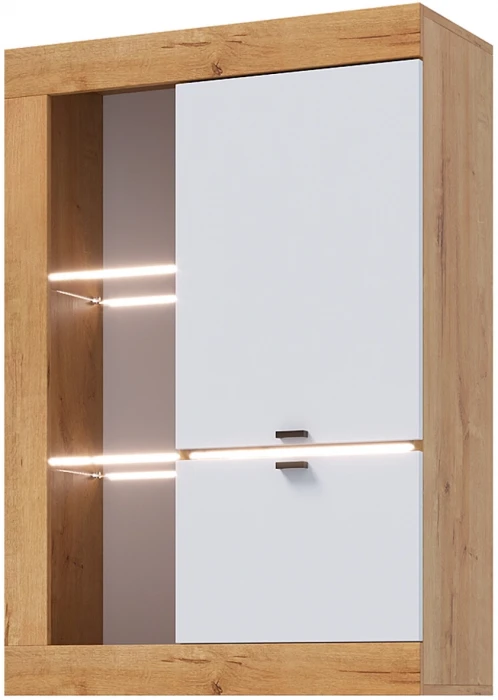 Прага Модульная Гостиная, вариант №5, вотан/Белый глянец