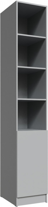 Стеллаж Мадрид (0,4) с дверкой, Камень серый