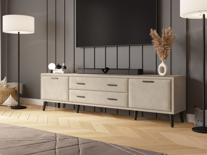 Тумба ТВ интерьерная 2,0 Пай бежевый/мдф дуб канадский