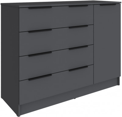 Комод для спальни Мадрид (1,2), Графит серый