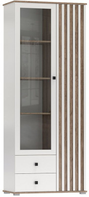Шкаф комбинированный 51.02 Либерти опора h=20мм Белый / Дуб Каньон