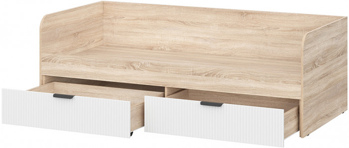 Кровать детская Норд КР03-90, Дуб сонома, Софт пломбир