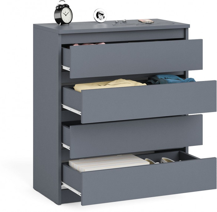 Мори Комод МК800.4, цвет графит, ШхГхВ 80,4х41х94 см.
