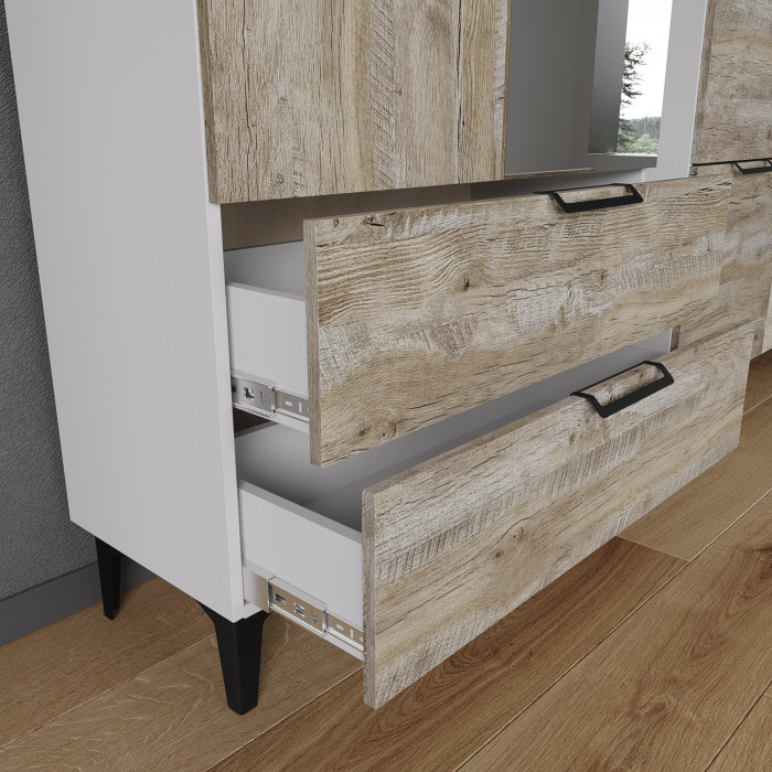 Чикаго Шкаф универсальный ЧШ-30, Дуб юкон/Белый