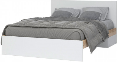 Юкки КР-1400 Кровать 140*200 Дуб делано/Белый