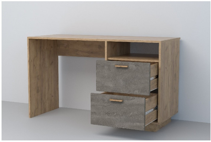 Эго Стол Ст-3 ПД (Глянец Белый/Бетон Светлый)