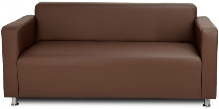 Диван прямой Томи, 180 см, экокожа, коричневый