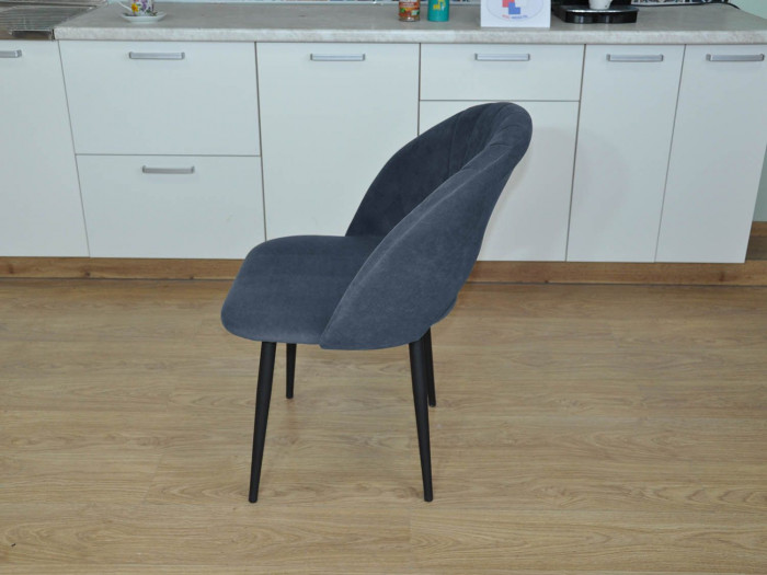 Стул ДЕНИ-2 Д2 / черный /велюр серый