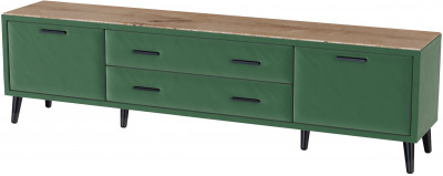 Тумба ТВ интерьерная 2,0 Пай изумруд/мдф дуб канадский