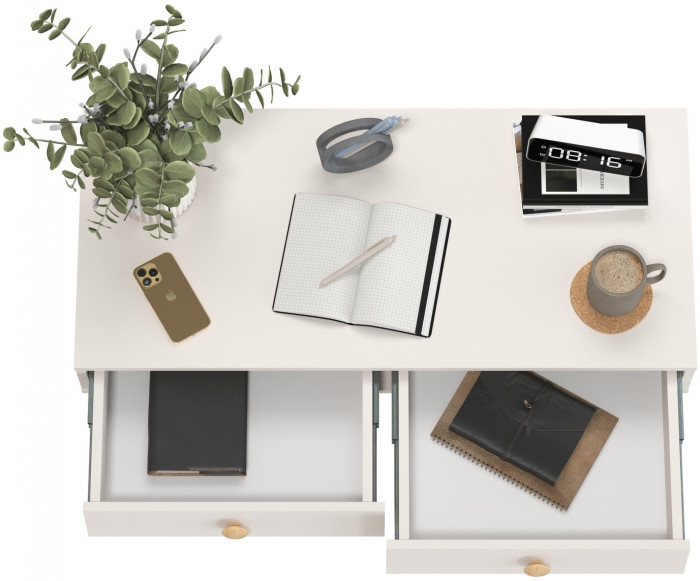 Афина Спальня 4-25904М1к.с. Стол, цвет кашемир серый, ШхГхВ 100х45х76 см., цвет ножек: тик