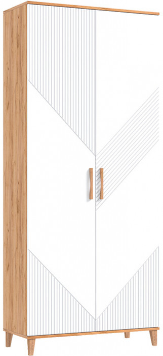 Модульная прихожая Ирис, Крафт золотой/Браш вайт