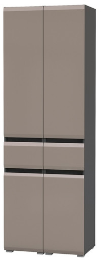 Сидней 13.202 Шкаф с ящиком 2 штуки, корпус: антрацит/фасады: МДФ веллюто капучино