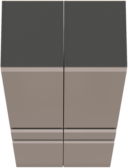 Сидней 13.202 Шкаф с ящиком 2 штуки, корпус: антрацит/фасады: МДФ веллюто капучино