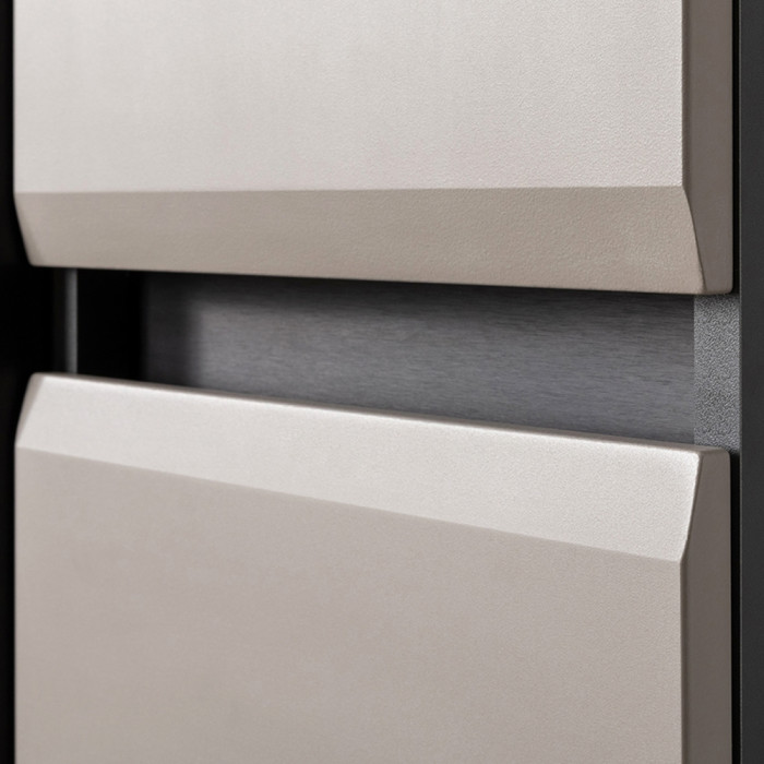 Сидней 13.202 Шкаф с ящиком 2 штуки, корпус: антрацит/фасады: МДФ веллюто капучино