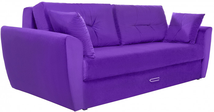 Диван-кровать Амстердам Люкс, 160х195, еврокнижка, независимый пружинный блок, велюр, фиолетовый
