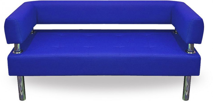 Диван Бизнес 140, экокожа, синий