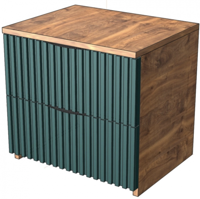 Модульная спальня "Герта" - Дуб канзас/Зеленый матовый