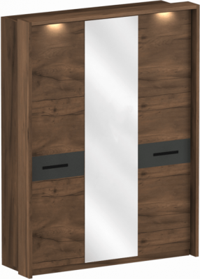 Глазго Шкаф трёхдверный с обрамлением