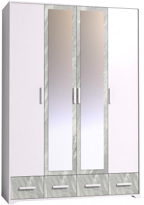 Шкаф для одежды и белья Айрис 555, статуарио