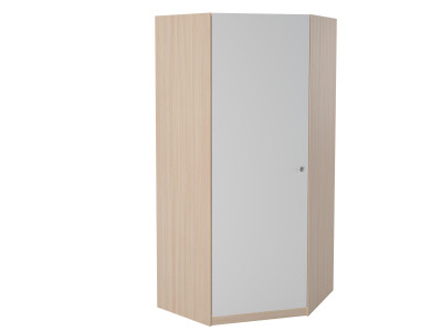 Шкаф угловой Дуб молочный/Белый