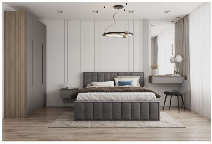 Кровать Лана 180, Синий софт