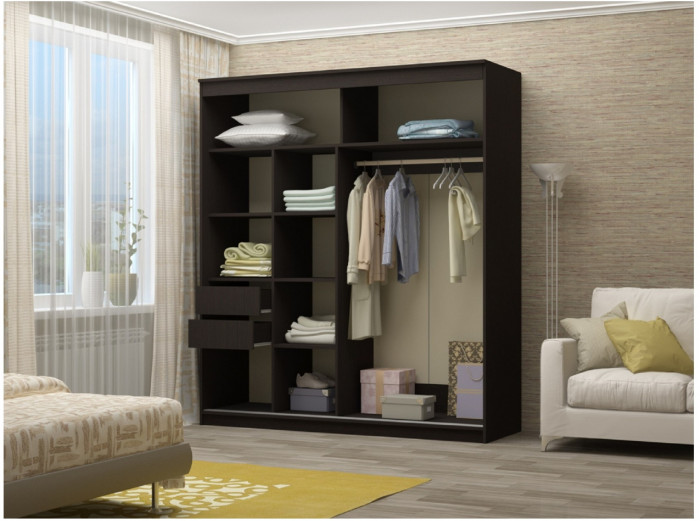 Шкаф-купе Элегант 7, 2000 (Венге)