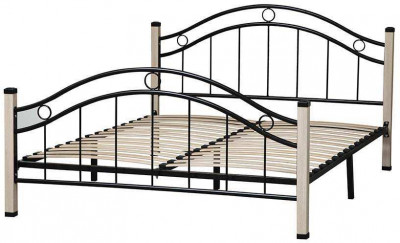 Скарлетт кровать двуспальная 1600 Дуб Сонома/черный