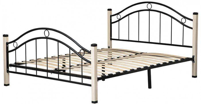 Скарлетт кровать двуспальная 1600 Дуб Сонома/черный