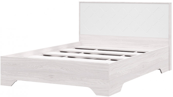 Кровать без ортопеда Сальма КР 021 (1482х970х2136) анкор/белый глянец